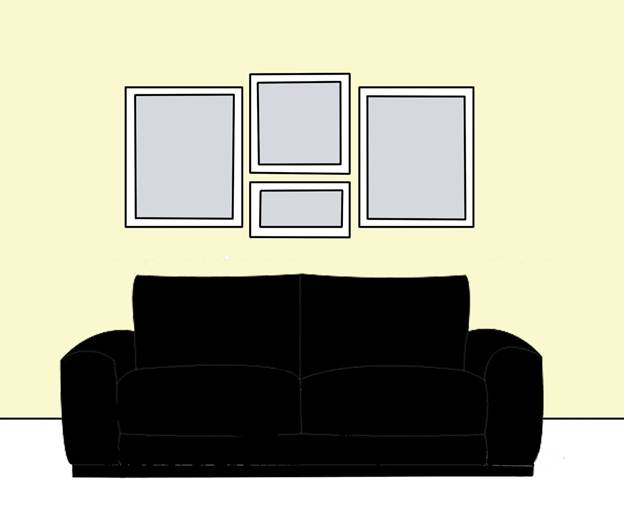 Варіант симетричній композиції над диваном