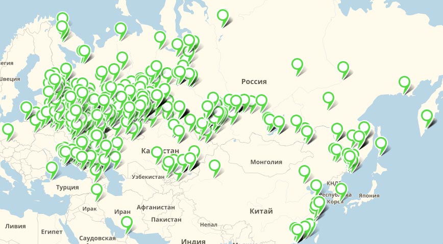 До Владивостока, Хабаровська і Південно-Сахалінська іграшки доходять протягом 7-14 днів при вартості доставки в 330руб